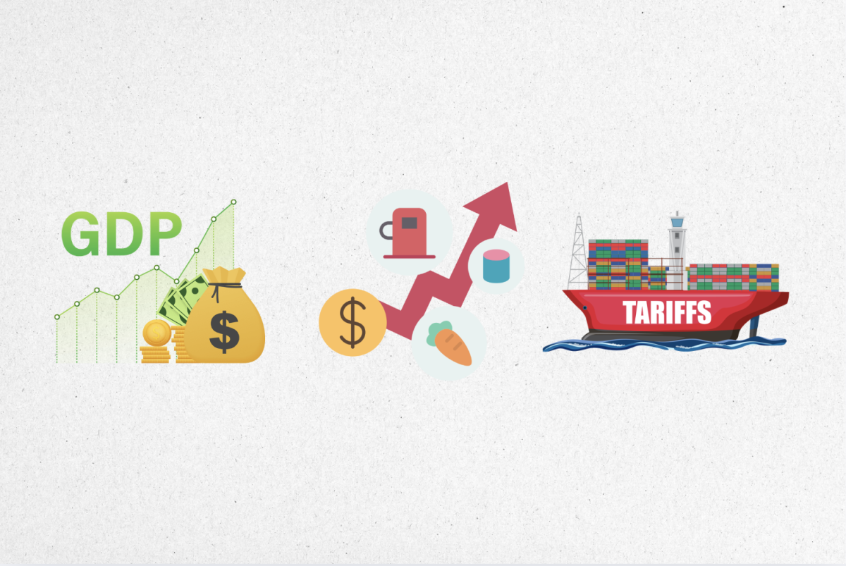 GDP, inflation, and tariffs are causing trouble for the US economy. 
